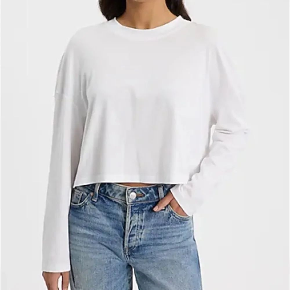 J. Crew White Relaxed Crop T-Shirt